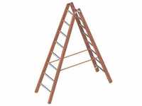 Stehleiter 2x5 Sprossen Aluminium/Holz Leiterlänge 1550mm Arbeits-H.b.ca.2800mm