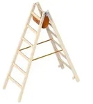 Layher 1038 Holzstehleiter 2x6 Sprossen