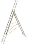 Layher Allzweckleiter Topic 1040, 3 x 14 Sprossen, L&auml;nge 4,15 m
