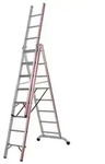 Allzweckleiter, 3-tlg., 3x6 Sprossen,Leiterl. 4110 mm, als Stehleiter 2890 mm