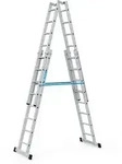 Stehleiter Vario B 4x8Sprossen L.2,4-4,05m Arbeits-H.5,15m verstellbar Zarges