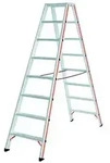 Hymer Stufenstehleiter mit Alu-Druckguss Gelenk 2x5 Stufen