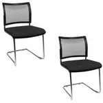 TOPSTAR Besucherstuhl Visit 20 Netz schwarz 2er Pack