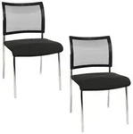 TOPSTAR Besucherstuhl Visit 10 Netz schwarz 2er Pack