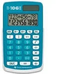 Taschenrechner TI-106 8-stellig Batterie/Solarbetrieb blau