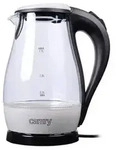 Camry CR 1251 Elektrischer Glas-Wasserkocher 2200W - 1,7 L mit LED-Beleuchtung, Wei&szlig;