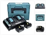 Makita Power Source Kit 18 V mit 2x BL 1850 B Akku 5,0 Ah + DC 18 RD Doppelladeger&auml;t