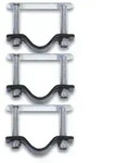 Basil 70166 Befestigungssatz f&uuml;r Weidenk&ouml;rbe Edelstahl, silber, 3-teilig (1 Set)