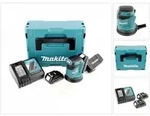 Makita DBO 180 RYJ 18 V Akku Exzenterschleifer + 2x Akku 1,5Ah + Ladeger&auml;t +...