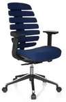 B&uuml;rostuhl Drehstuhl ERGO LINE II Stoff blau hjh OFFICE