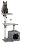 lionto Katzenkratzbaum, 85 cm kompakter Kratz- & Spielbaum mit H&ouml;hle, 2...