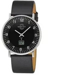 MasterTime Herrenuhr MTGS-10560-22L, Funk, analog-digital, Schwarz, Lederarmband