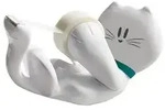 Scotch Handabroller Katze CAT-810 wei&szlig; +1xKlebeband Magic 19mmx8,89m