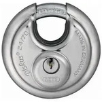 ABUS DISCUS 24 70 Handlot - Silber, Schl&uuml;sselschlie&szlig;ung, 7 cm