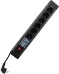 REV 0015653513 Steckdosenleiste mit Schalter 6fach Anthrazit, Schwarz Schutzkontakt 1