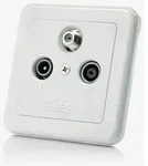 Fuba GAD 300 Antennendose 3-Loch - SAT Kabelfernsehen DVB-T Radio - Unicable-tauglich