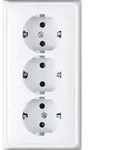 Jung KK-SCHUKO-Steckdose 3-fach CD 523 WW