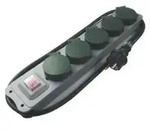 REV 00125053, 5 AC-Ausg&auml;nge, 250 V, 16 A, 3500 W, Schwarz, 1,5 m