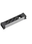 Bachmann 909.004 Steckdosenleiste Silber, Schwarz Schutzkontakt 1St.