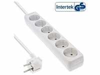 InLine® Steckdosenleiste, 6-fach Schutzkontakt, weiß, 5m Strom / Energie /...
