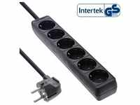 InLine® Steckdosenleiste, 6-fach Schutzkontakt, 1,5m, schwarz Strom / Energie /