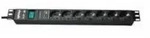 Bachmann 48,30cm (19'')-Steckdosenleiste &Uuml;SS, ALU, 7-fach, s schwarz, Schutzkontakt,