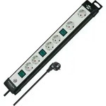Steckdosenleiste Premium-Line 6-fach L.53cm Kabel-L.3m schwarz/lichtgrau