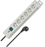 Steckdosenleiste Premium-Line 6-fach L.41cm Kabel-L.3m lichtgrau m.Kinderschutz