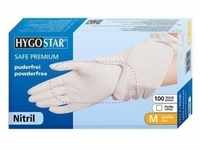 HYGOSTAR Nitril-Handschuh SAFE PREMIUM, XL, weiß