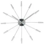 "2610ZI - Wanduhr "Plug Inn", Edelstahl/Kunststoff, Silber, &Oslash; 58 cm"