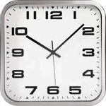 TFA Dostmann 60-3013 Quarz Wanduhr 30 cm x 30 cm x 4.5 cm Silber