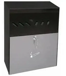 Wandascher mit Dach grau/schwarz