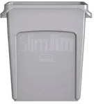 Wertstoffsammler 60l H635xB279xT558mm grau m.L&uuml;ftungskan&auml;len RUBBERMAID