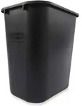 Rubbermaid Papierkorb, 26,6 Liter, rechteckig, PE, schwarz