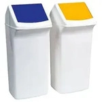 DURABLE Abfalleimer DURABIN FLIP VEH2012034 36,6x74,7x32cm wei&szlig;/gr&uuml;n