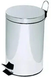 Tretabfalleimer Stahl kunststoffbeschichtet 12l chrom