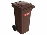 Müllgroßbehälter 120l HDPE braun fahrbar,n.EN 840 SULO