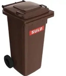 M&uuml;llgro&szlig;beh&auml;lter 120l HDPE braun fahrbar,n.EN 840 SULO