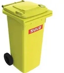 M&uuml;llgro&szlig;beh&auml;lter 120l HDPE gelb fahrbar,n.EN 840 SULO