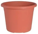 Blumentopf 60 cm terracotta gro&szlig;er Pflanztopf zylindrisch 72 Liter