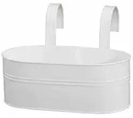 Siena Garden Blumenkasten oval, Stahlblech inklusive Halter 39 x 16,5 x 14,5 cm,