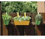 Siena Garden Blumentopf mit Halter, Zinkblech, gr&uuml;n (2er Pack)
