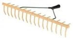 Kunststoffrechen - Breite 64 cm - Stielhalter-&Oslash; 27 mm - 16 Zinken - ohne Stiel