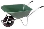 Pro-Bau-Tec Gartenschubkarre Gr&uuml;n 100L PP-Mulde Tragkraft 120kg