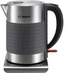 Bosch Haushalt TWK7S05 Wasserkocher Edelstahl, Schwarz Fassungsverm&ouml;gen: 1.7l