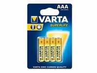 VARTA Batterie Zink-Kohle, Micro, AAA, R03, 1.5V, Superlife, 4 Stück