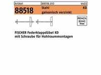 501R88518 6 GAL VZ,Fischer-Hohlraum-Dübel mit Schraube, Stahl, KD 6x100