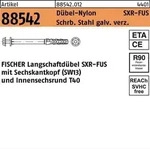 Rahmend&uuml;bel R 88542 SXR 10x 60 FUS Schraube Sta verzinkt/D&uuml;bel-Nylon 50 St&uuml;ck