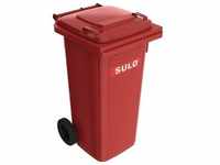 Müllgroßbehälter 120l HDPE rot fahrbar,n.EN 840 SULO