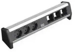 Bachmann 902.002 Steckdosenleiste ohne Schalter Schwarz, Aluminium Schutzkontakt